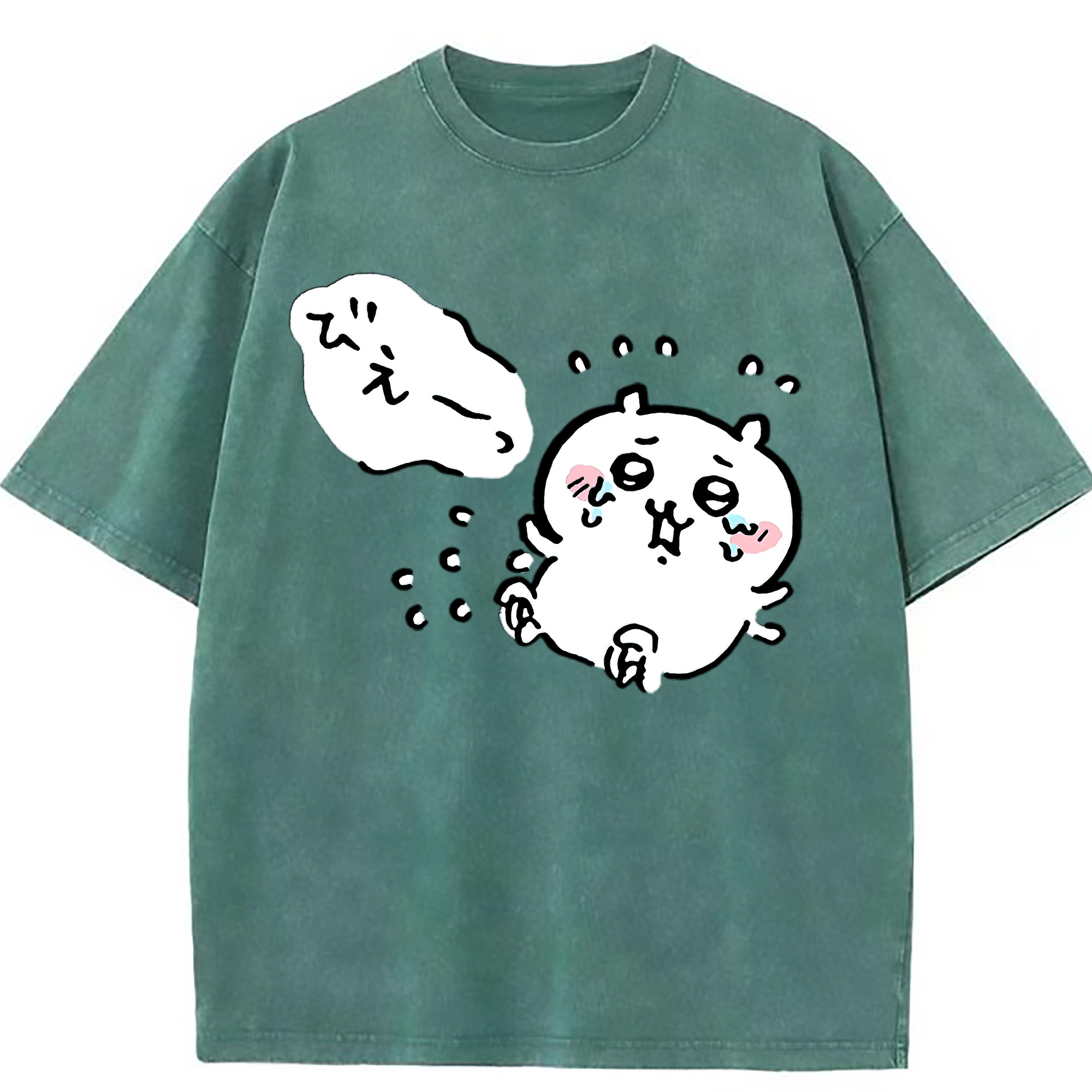 （画像用） ちいかわ ちいかわ Chii-kawa chiikawa 綿100% ヴィンテージ風 半袖Tシャツ（フロントプリント）